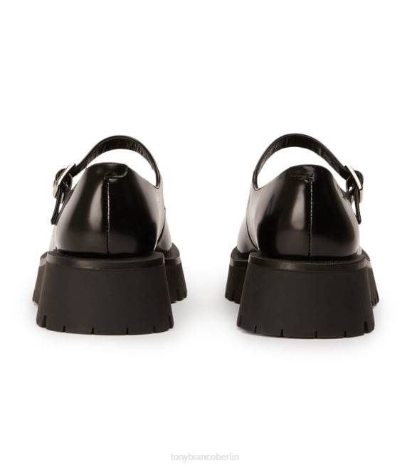 Slipper| de Tony Bianco Frauen Betsy Freizeitschuhe Schwarz hochglänzend 4624578